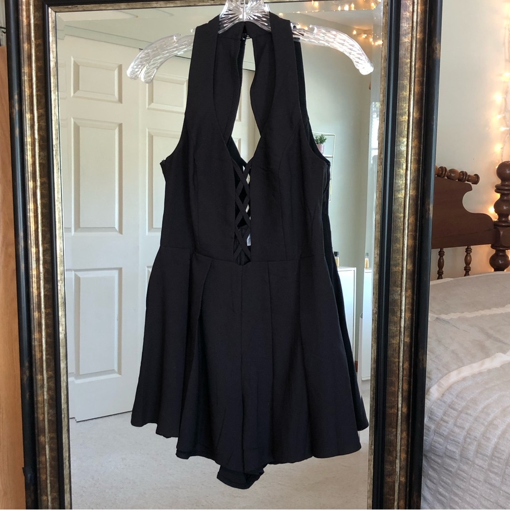 Xenia Boutique Romper / Playsuit - Black | Lace-Up